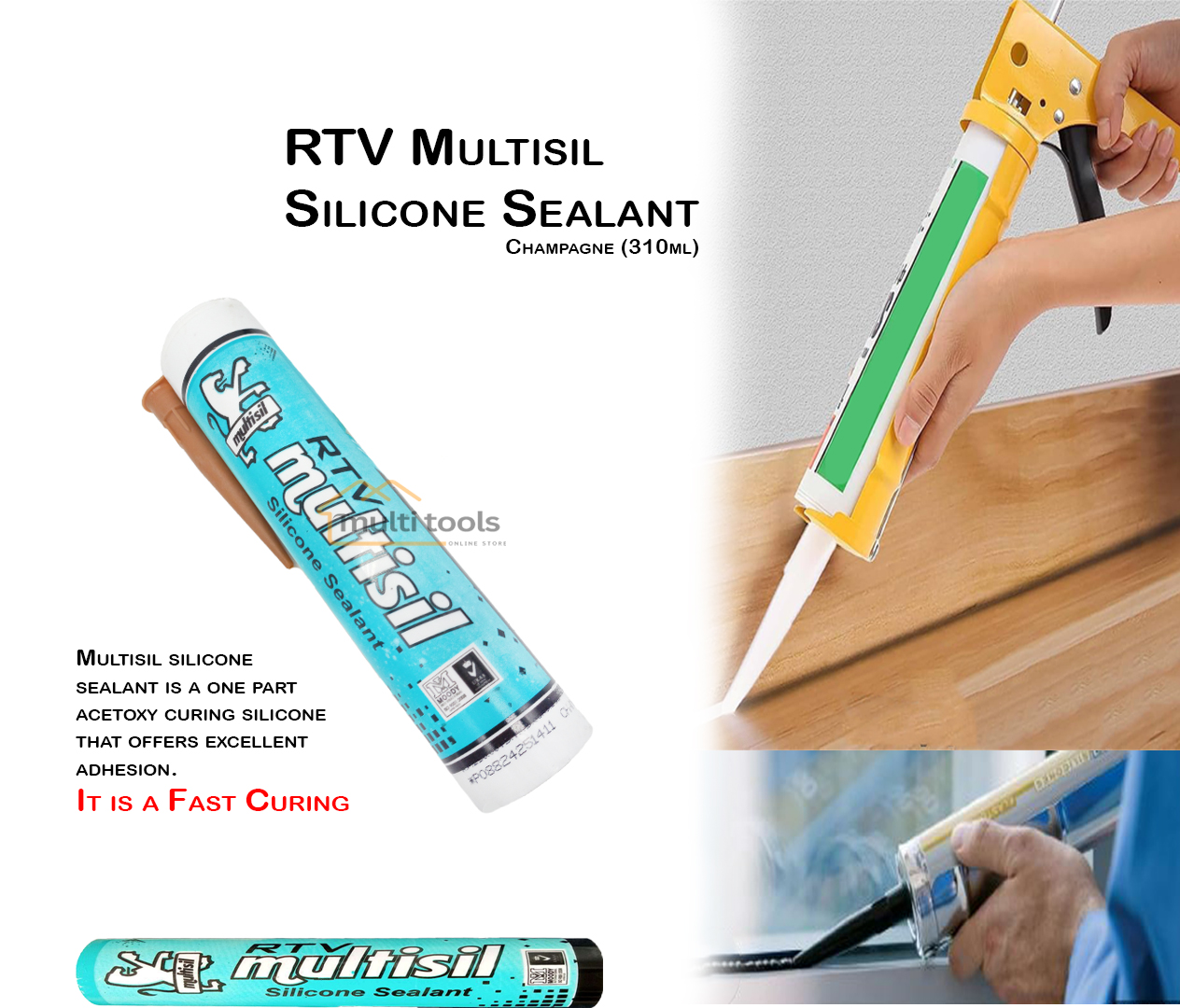 Rtv Multisil Silicone Sealant (Champagne)